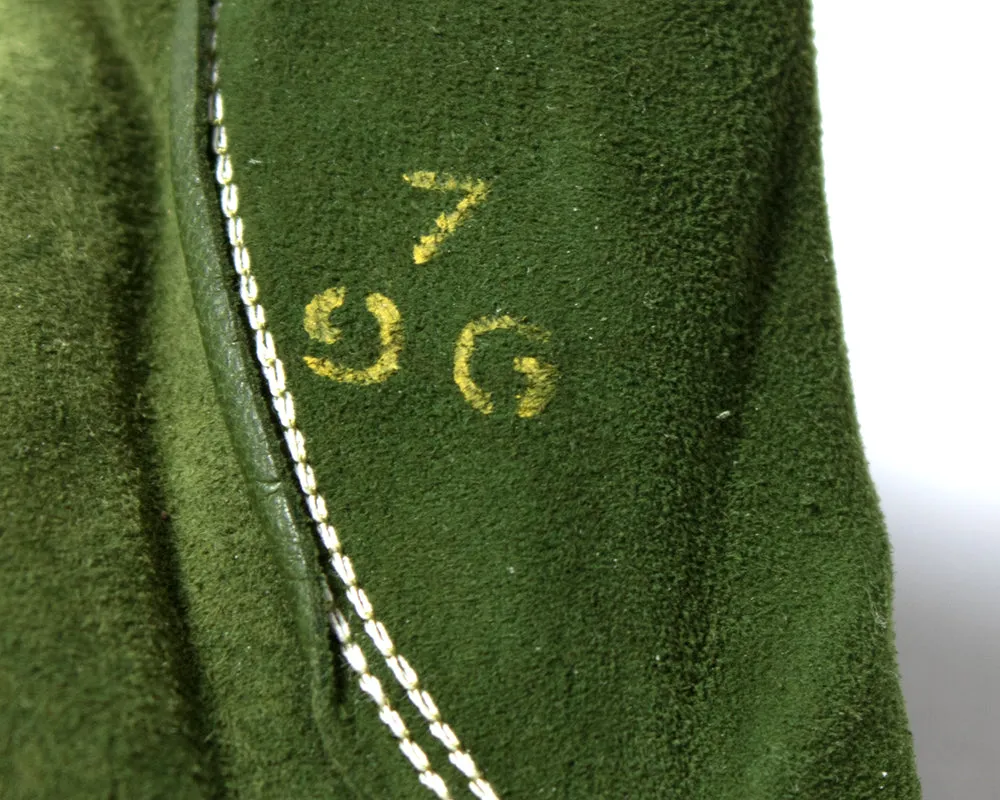 1950s 1960s Claire McCardell Green Leather Gloves | size 7