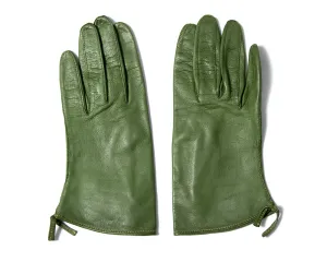 1950s 1960s Claire McCardell Green Leather Gloves | size 7