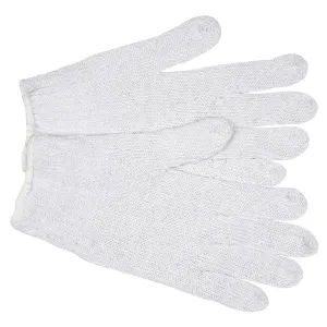 9600L MCR Safety Regular Weight Gloves, Large, Cotton Polyester Blend, White