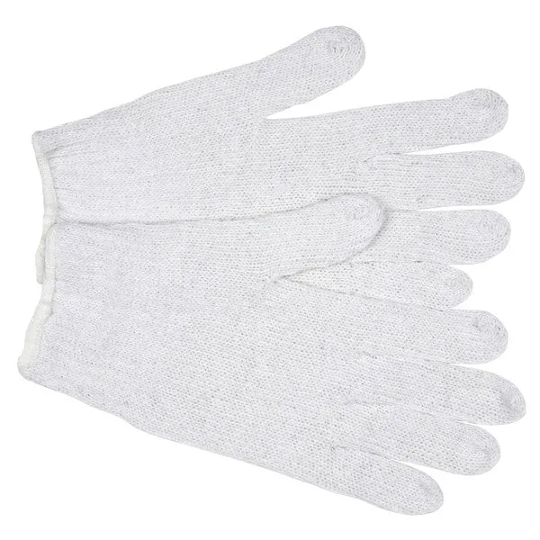 9600L MCR Safety Regular Weight Gloves, Large, Cotton Polyester Blend, White