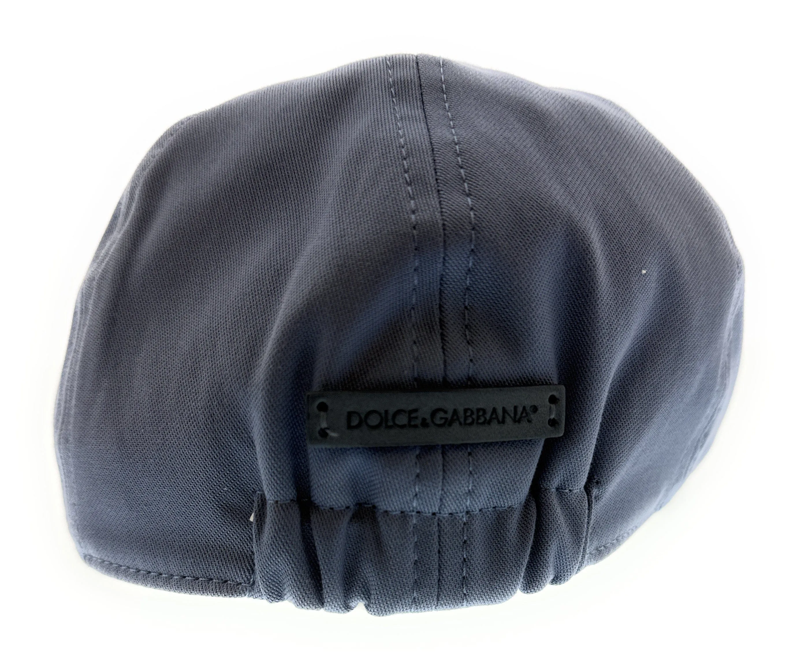 Dolce & Gabbana Black Cotton Blend Flat Cap