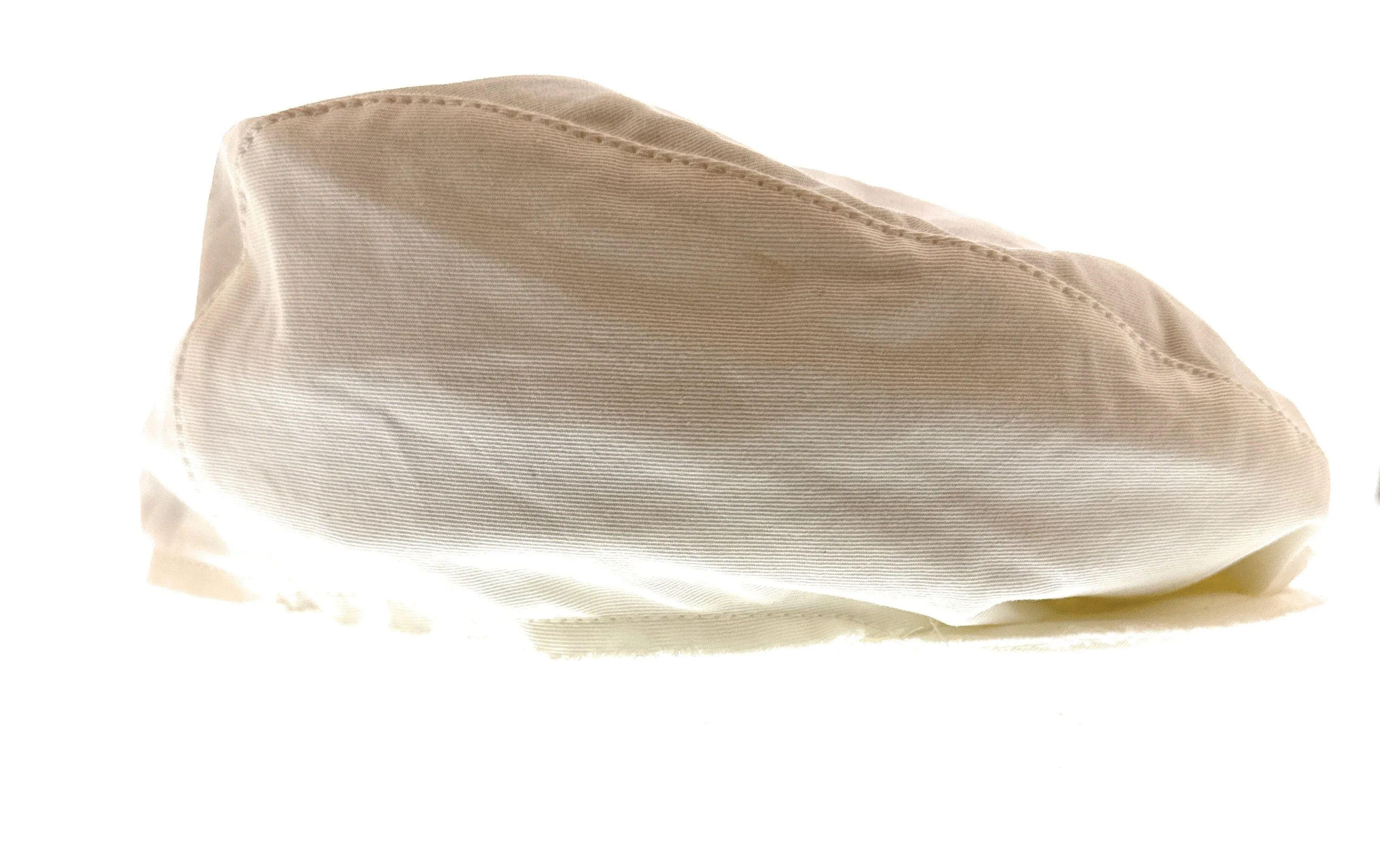 Dolce & Gabbana Ivory Frayed Cotton Signature Flat Cap