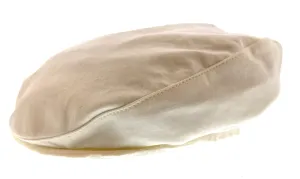 Dolce & Gabbana Ivory Frayed Cotton Signature Flat Cap