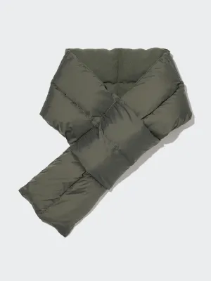 Heattech lined padded scarf in Olive
