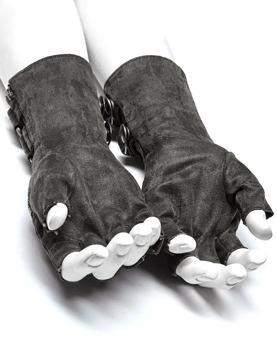 WS-252 Mens Dieselpunk Engineer Gloves - Grey
